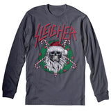 Long Sleeve T-Shirt - Charcoal - Sleigher printed Christmas design