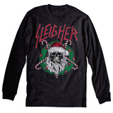Long Sleeve T-Shirt - Dark Heather - Sleigher printed Christmas design