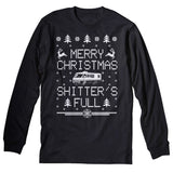 Long Sleeve T-Shirt - Black-0001 - Shitter's Full RV Christmas design