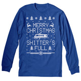 Long Sleeve T-Shirt - Royal-0001 - Shitter's Full RV Christmas design