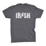 St Patricks Day Irish Shirt - AC/DC Irish - Rock Style - Black-Sm