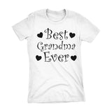 Best GRANDMA Ever - Hearts 001LDS - Mother's Day Grandmother Ladies Fit T-shirt