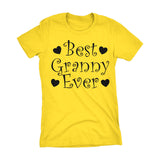 Best GRANNY Ever - Hearts 001LDS - Mother's Day Grandmother Ladies Fit T-shirt