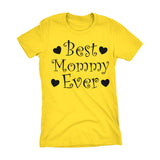 Best MOMMY Ever - Hearts 001LDS - Mother's Day Mom Ladies Fit T-shirt