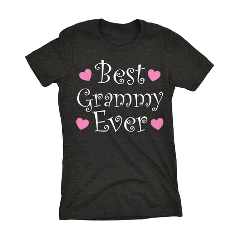 Best GRAMMY Ever - Hearts 002LDS - Mother's Day Grandmother Ladies Fit T-shirt