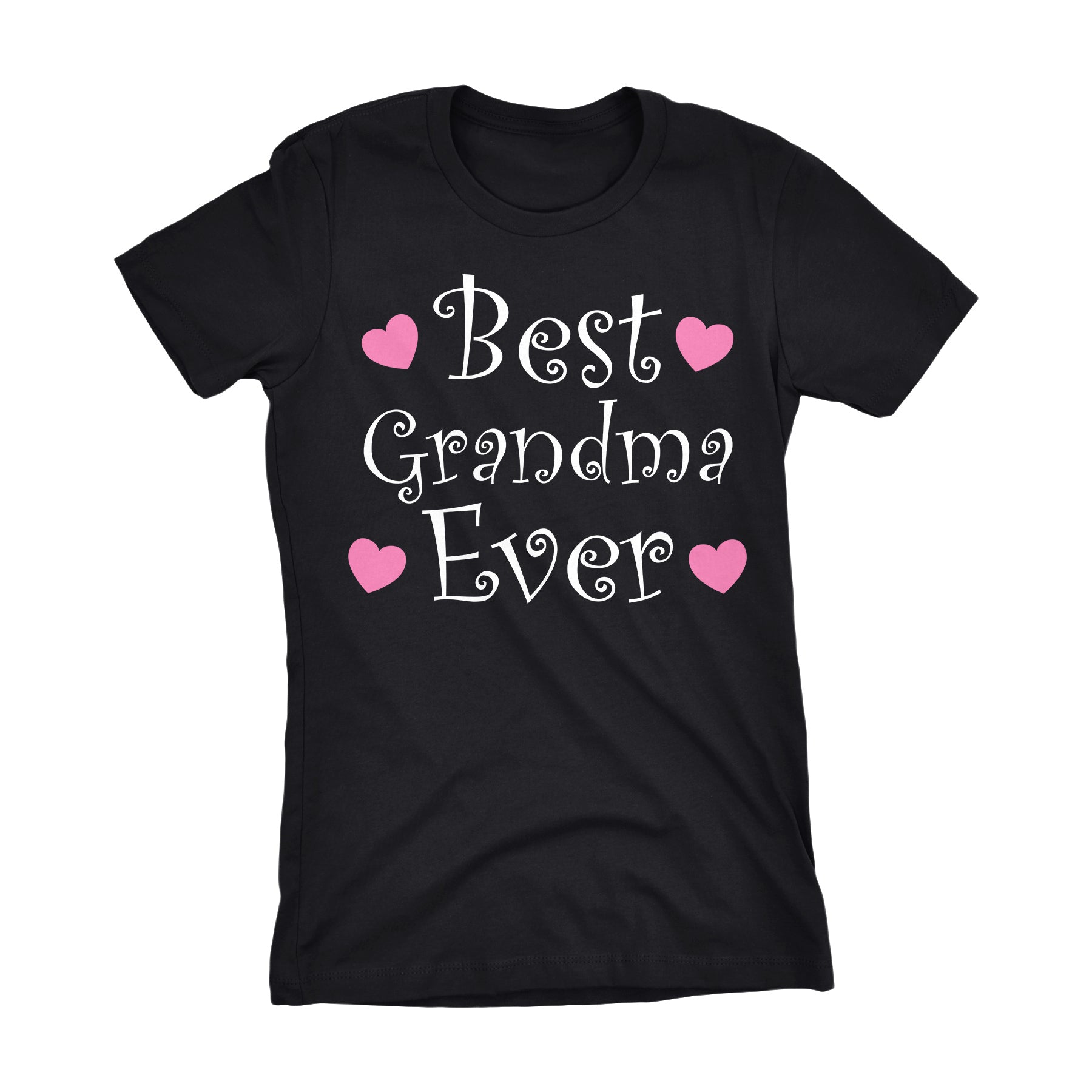 Best GRANDMA Ever - Hearts 002LDS - Mother's Day Grandmother Ladies Fit T-shirt