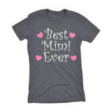 Best MIMI Ever - Hearts 002LDS - Mother's Day Grandmother Ladies Fit T-shirt