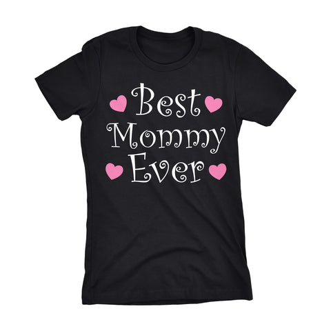 Best MOMMY Ever - Hearts 002LDS - Mother's Day Mom Ladies Fit T-shirt