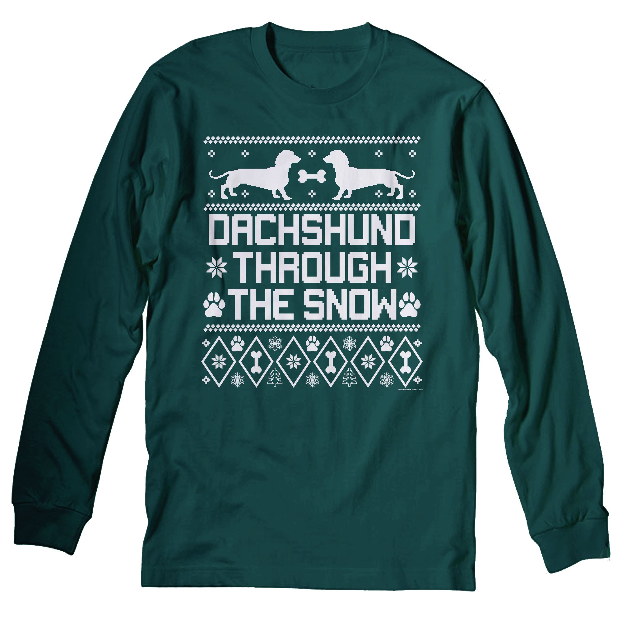 Dachshund Through The Snow - Christmas Long Sleeve Shirt