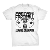 Fantasy Football League Champion -  Distressed Print Funny Sports T-Shirt