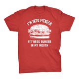 ShirtInvaders Fitness Burger - 001- Funny Gym Humorous Junk Food T-shirt