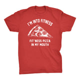 ShirtInvaders Fitness Pizza - 001- Funny Gym Humorous Junk Food T-shirt
