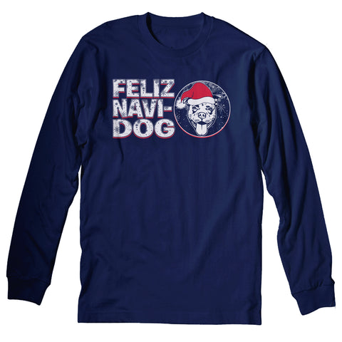 Feliz Navi Dog 002 - Christmas Long Sleeve Shirt