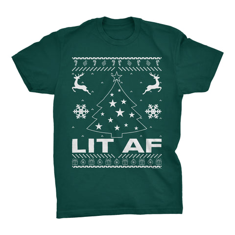 Lit AF - Christmas T-shirt