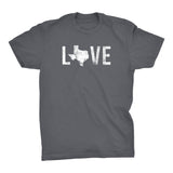 ShirtInvaders LOVE Texas - Distressed Print TEXAS Pride T-shirt