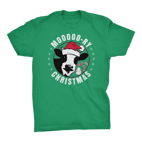 Moo-Ry Christmas - Christmas T-shirt