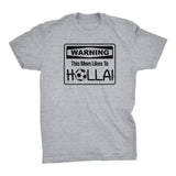 WARNING - This Mom Like To Holla - Funny Soccer Mom T-shirt 001