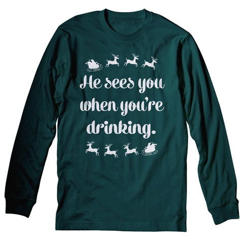 He Sees You SCRIPT - Christmas Long Sleeve Shirt