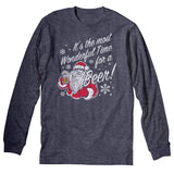 Wonderful Time Beer Santa - Christmas Long Sleeve Shirt